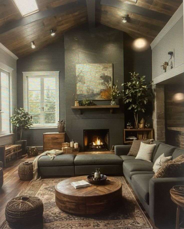 reclaimed wood florring for a Farmhouse Barndominium Idea
