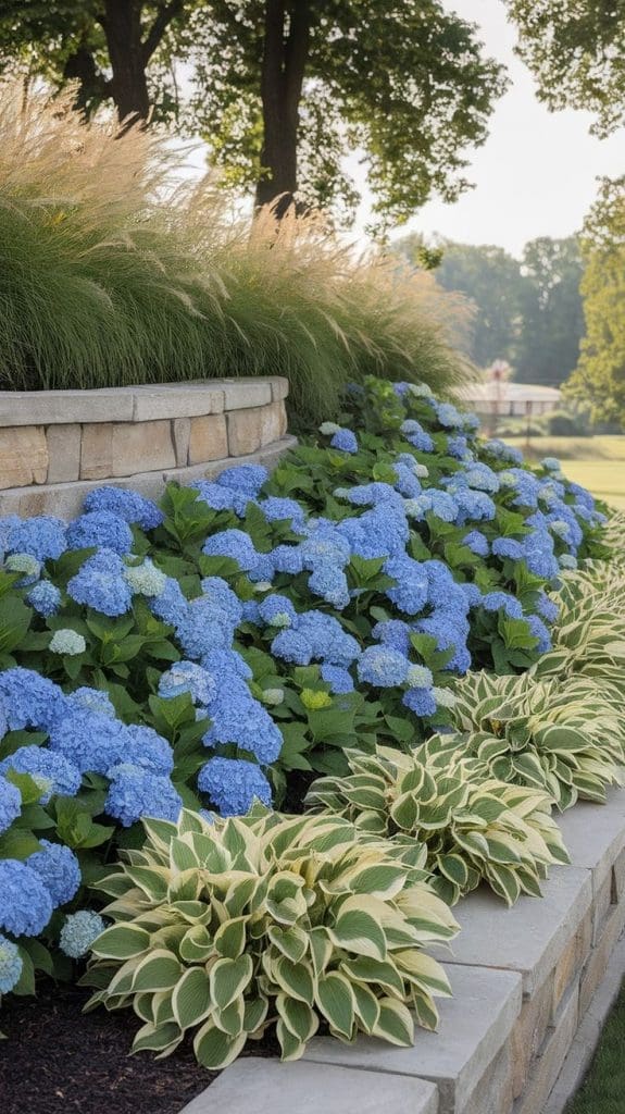 sloped yard Hydrangea ideas