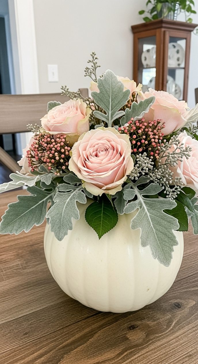 20 Easy DIY Thanksgiving Pumpkin Floral Centerpiece Ideas