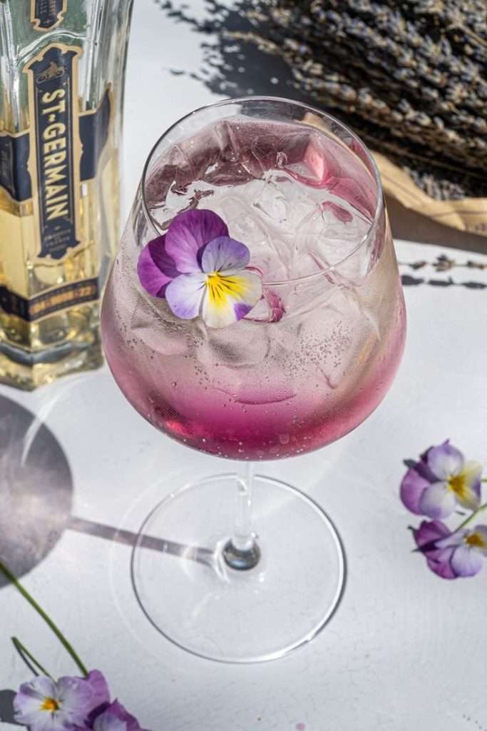 wildflower infused cocktail