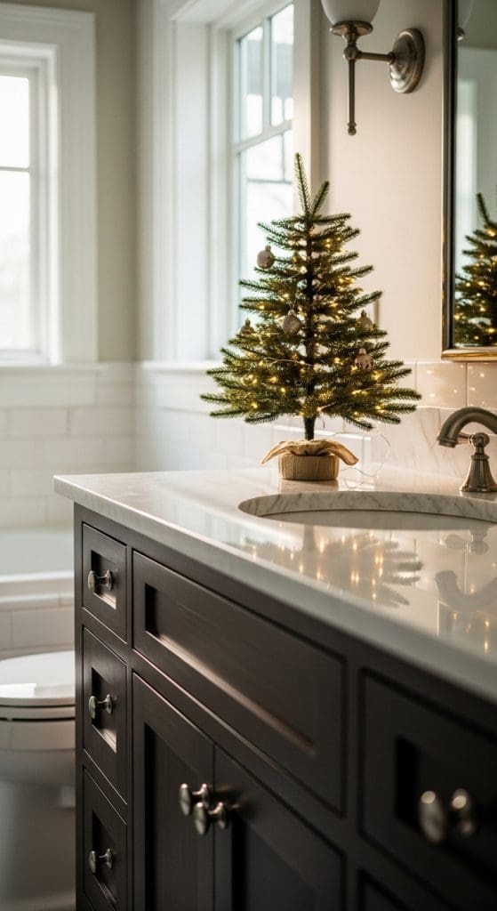 Christmas Bathroom Decor mini tree