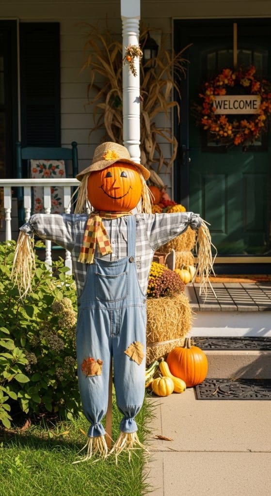 pumpkin headed scarecrow