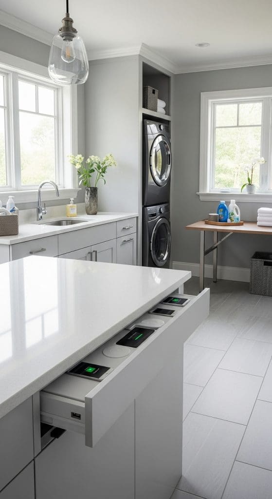 Recessed Charging Station for Phones or Devices