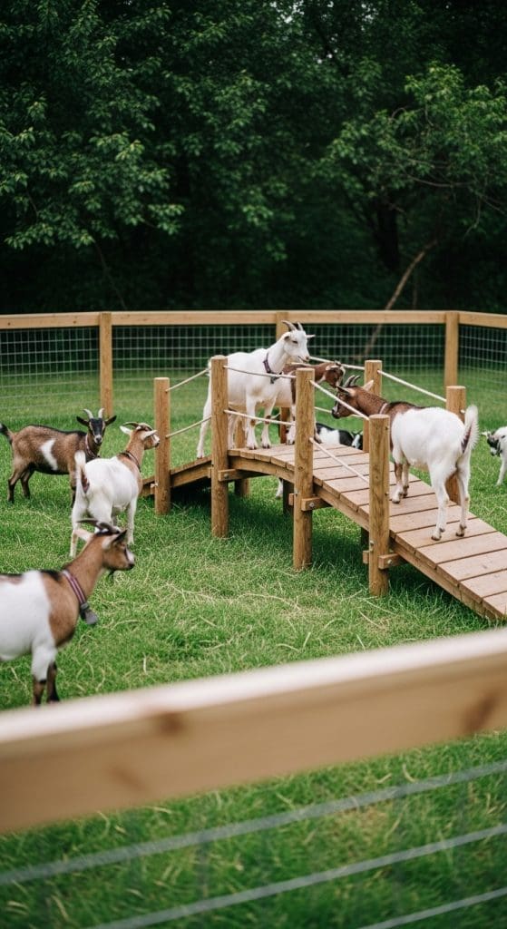 wooden bridge for goats