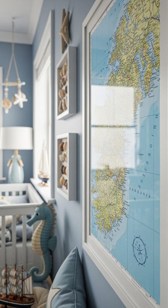 Irish coast line in a white frame
