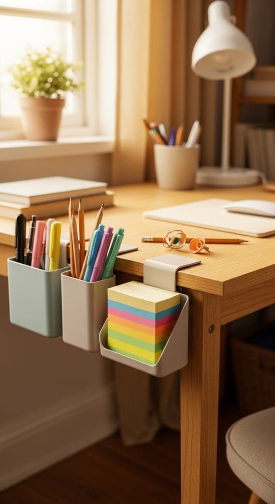 clip on desk organizers Small Desk Setup Ideas