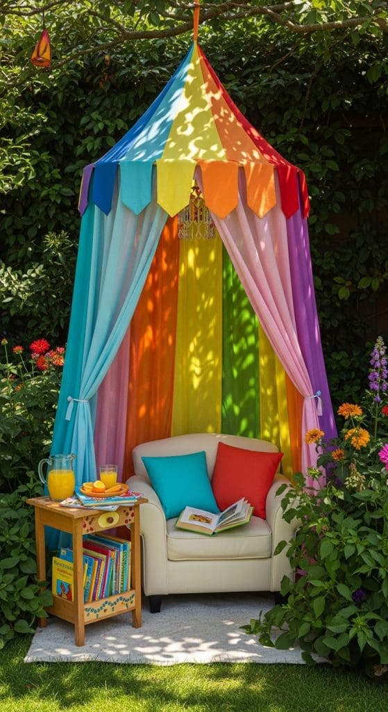 reading nook for kids in backyard