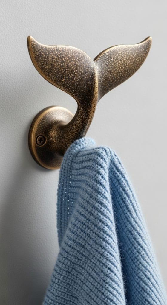 whale tail coat hook