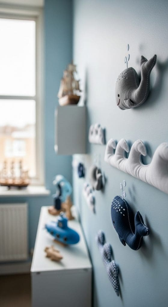 fabric wall art made from an old mobile