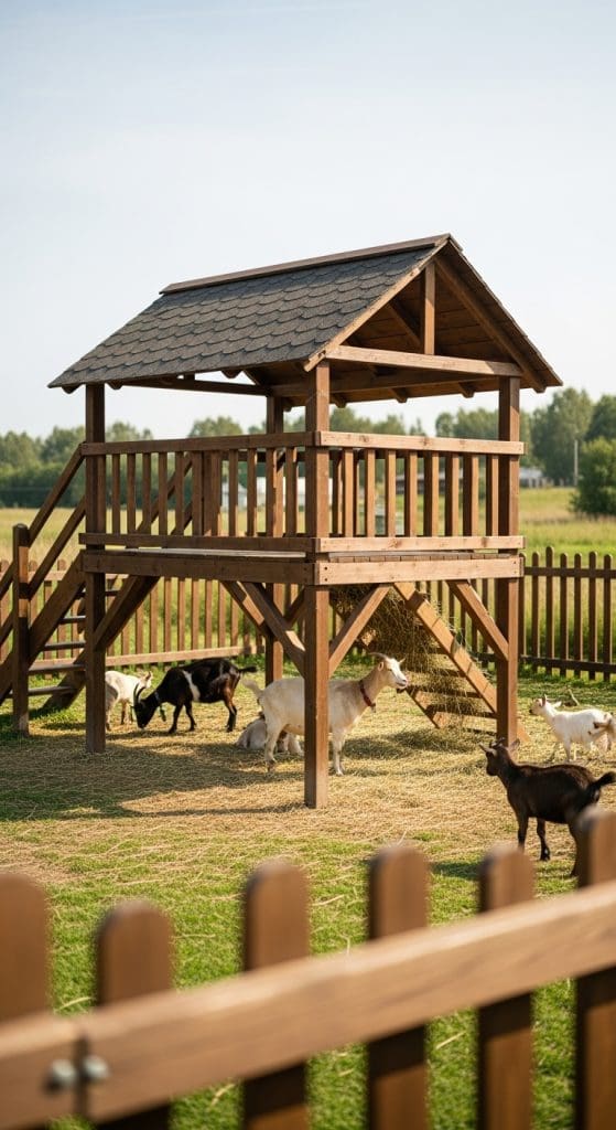above ground shaded area for goats