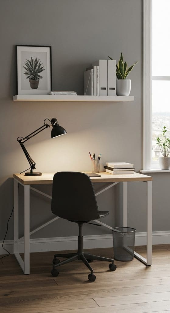 small black desk lamp Small Desk Setup Ideas