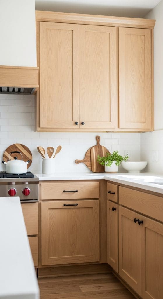 deglossed kitchen cabinets