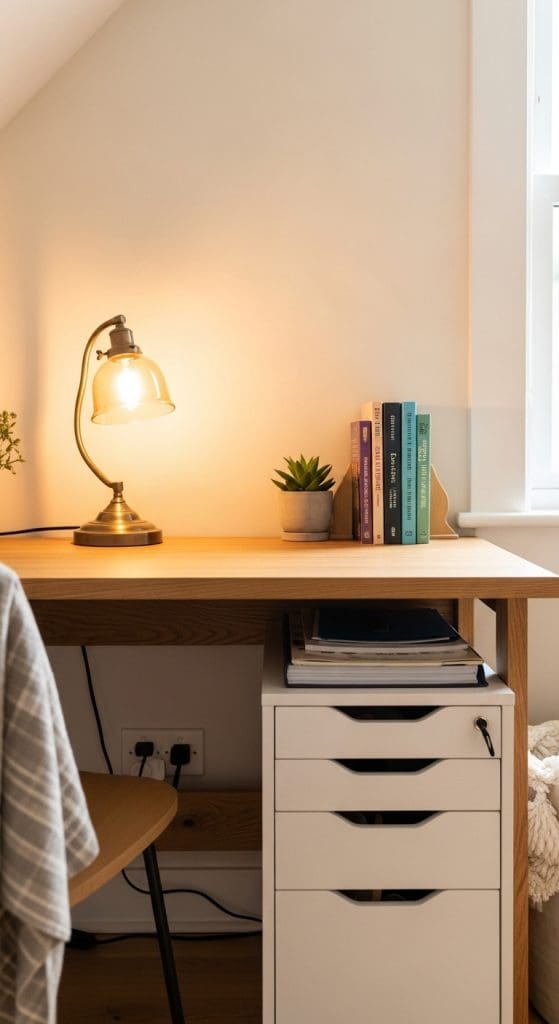 white under desk storage