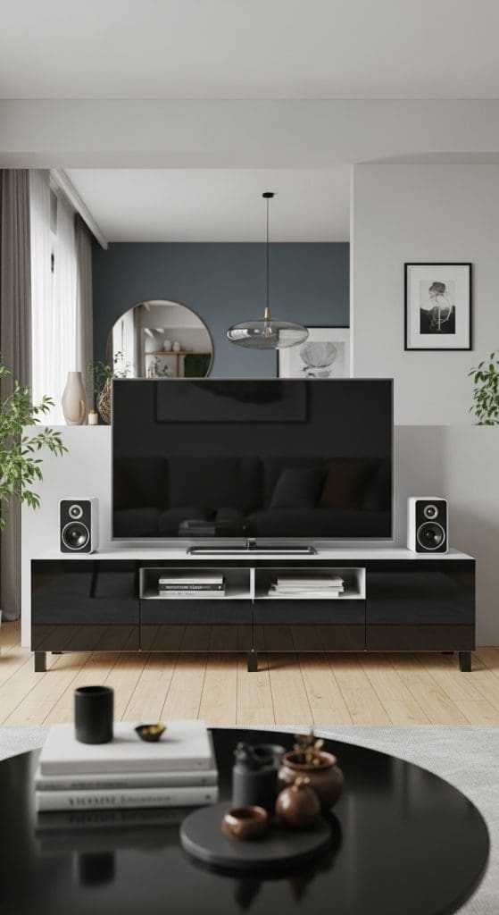 TV Console with small speakers