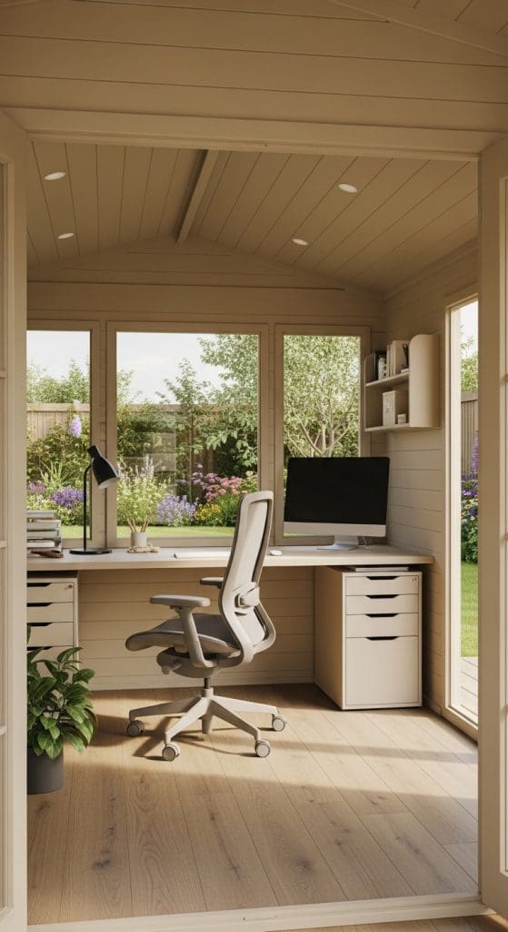beige Garden Office Interior ideas