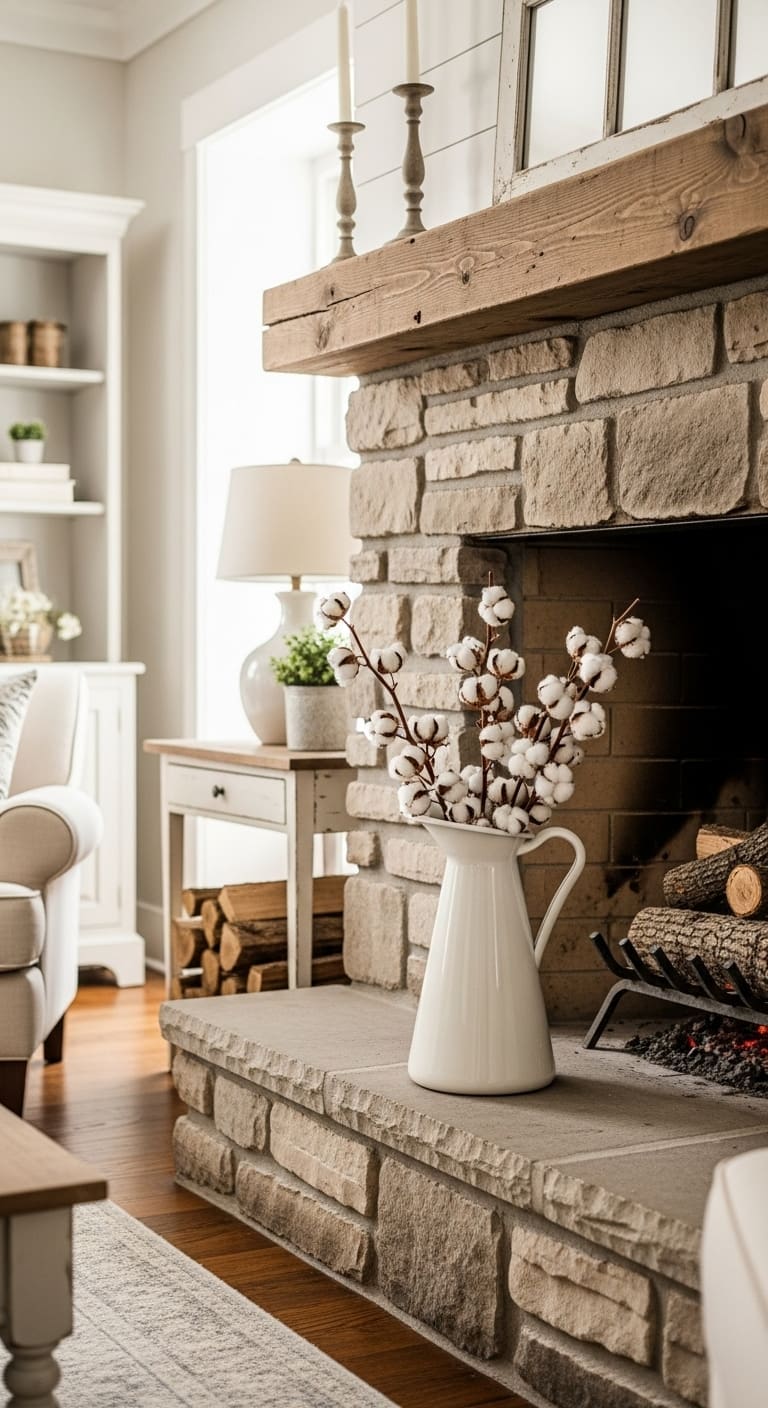 20 Fall Farmhouse Fireplace Decor Ideas for a Cozy Home
