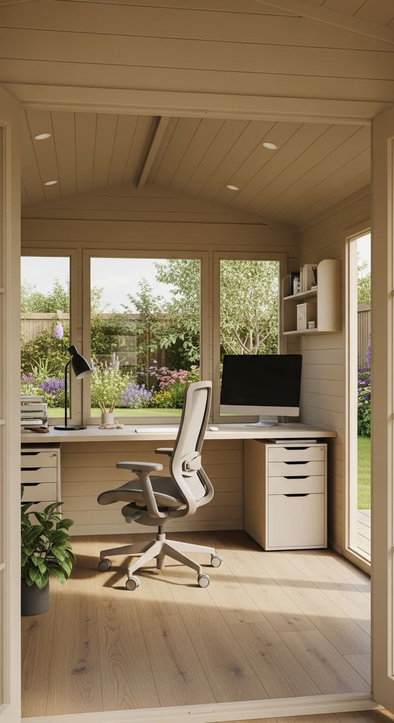20 Ideas For Garden Office Interior
