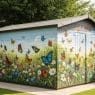 Outdoor shed murals