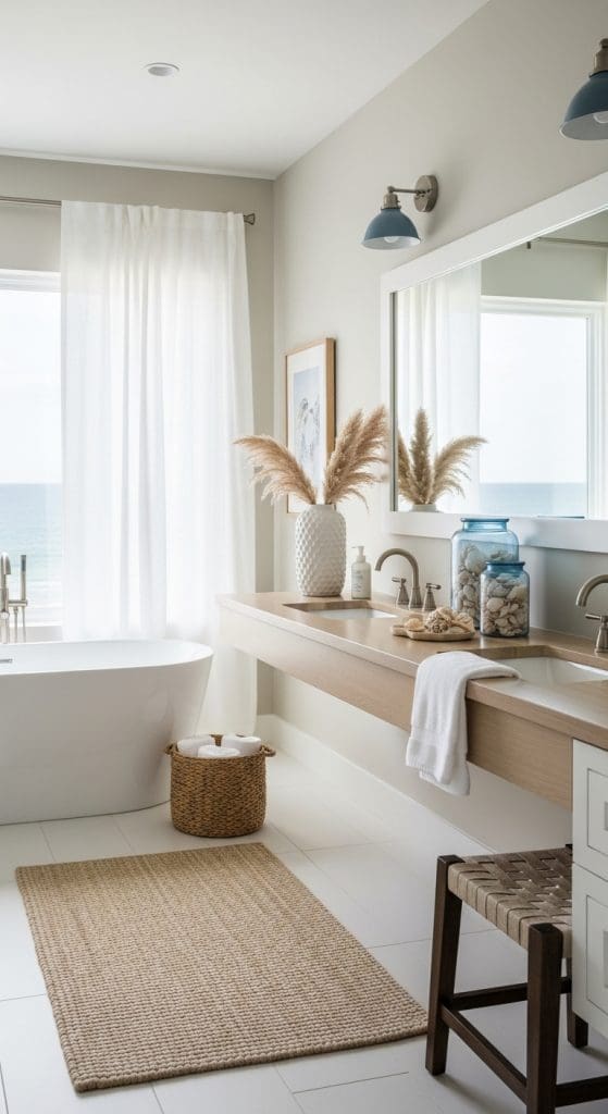 modern coastal style bathroom