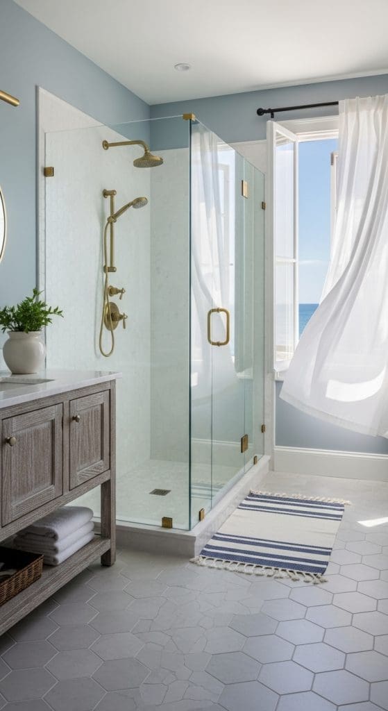 breezy bathroom