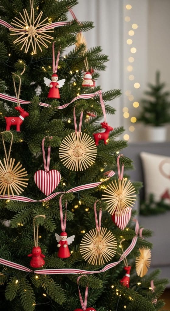 christmas tree with scandi style elements