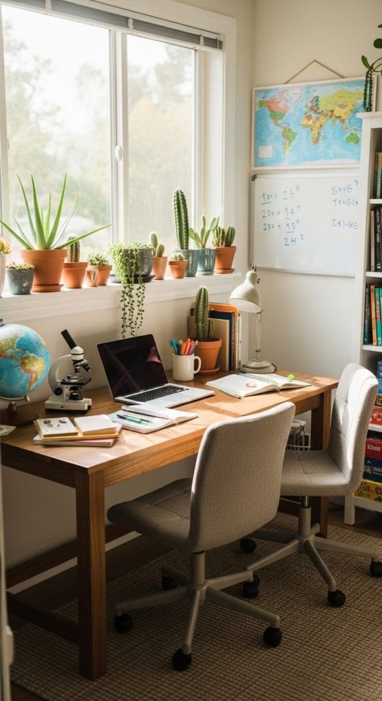 Potted plants on windowsill Home School Room Ideas