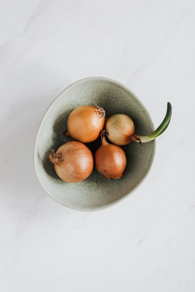 onions in a clay bowl ready to be eaten