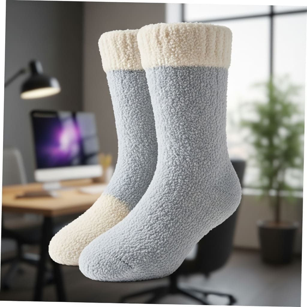 fuzzy grey socks Small Christmas Gifts for Coworkers