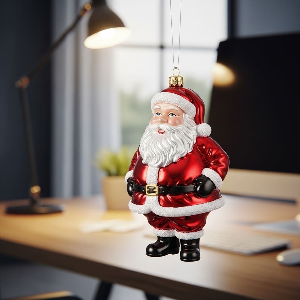 glass ornament of a santa clause Small Christmas Gifts for Coworkers
