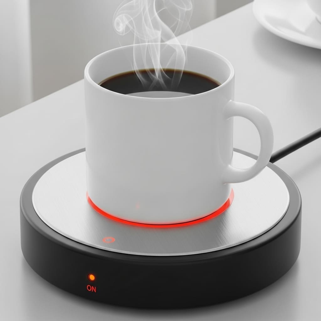 coffe mug on a coffee warmer