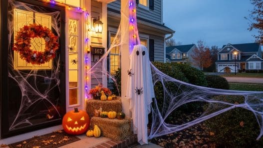 front door halloween decor