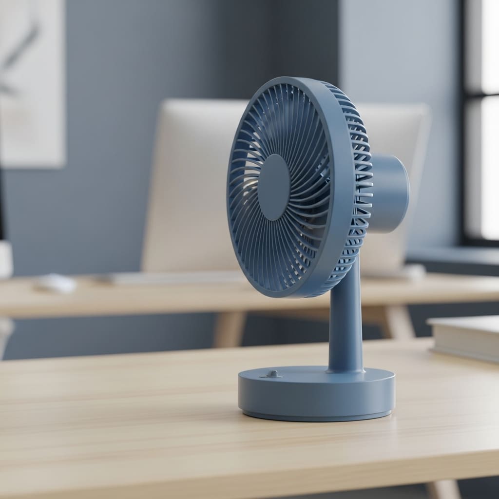 navy blue mini desk fan
