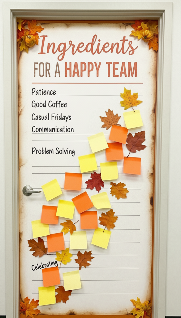 Thanksgiving office decor ideas for co-workers with recipes for a happy team 