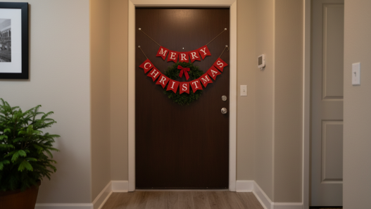 Apartment Front Door Christmas Decorations