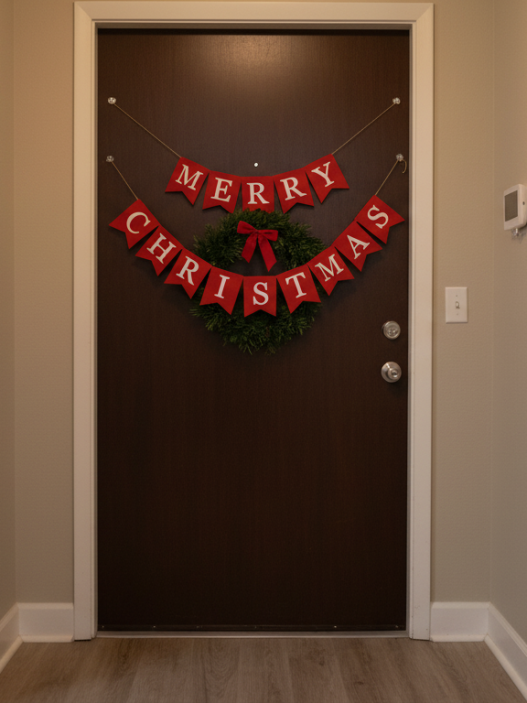 Apartment Front Door Christmas Decorations