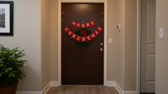 Apartment Front Door Christmas Decorations