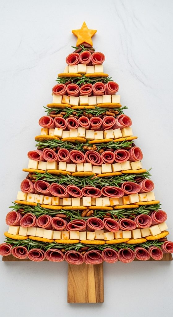 cheese and meta sharing board for christmas