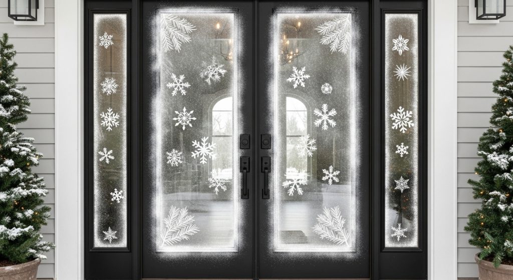 christmas double door decor ideas