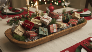 Christmas Dough Bowl Centerpiece Ideas for the Dining Room Christmas Table