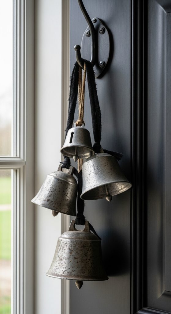 vintage style bells hanging from a hook Gothic Decoration Ideas for Christmas