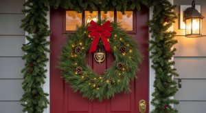 DIY easy Christmas Front Door Decor ideas