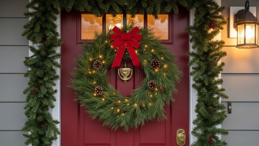 DIY easy Christmas Front Door Decor ideas