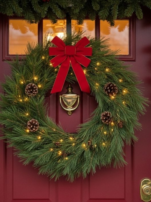 DIY easy Christmas Front Door Decor ideas