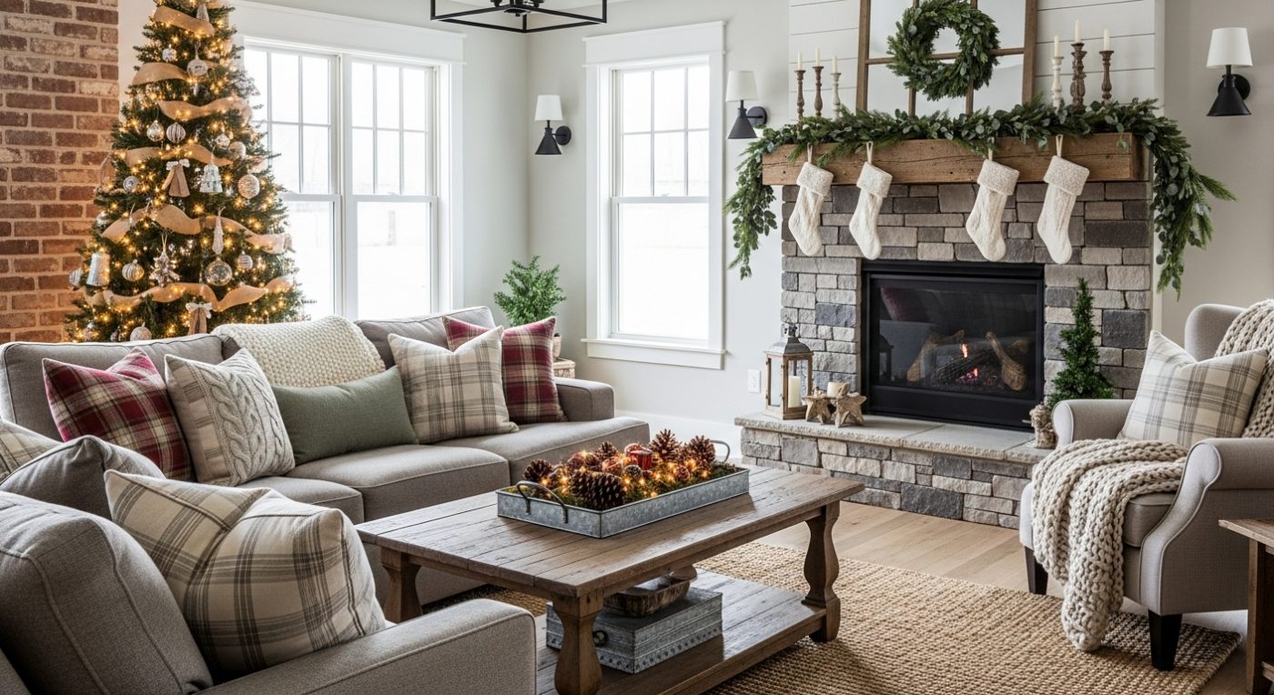 farmhouse christmas home decor ideas
