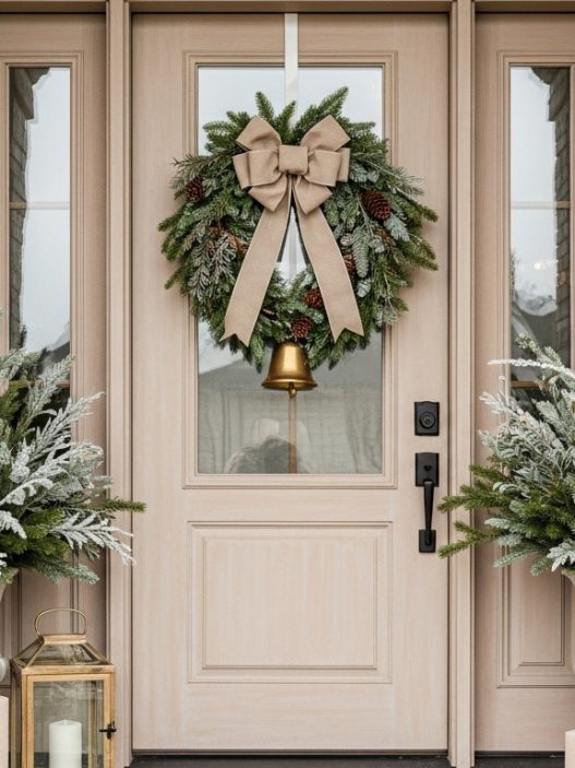 modern front door christmas decor ideas