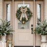 modern front door christmas decor ideas