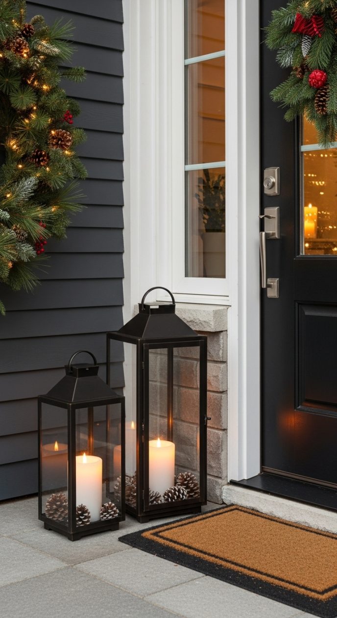 18 Easy DIY Christmas Front Door Decor