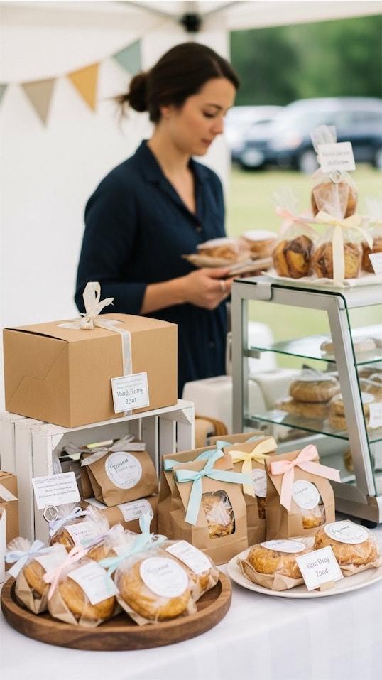farmers market bakes goods display