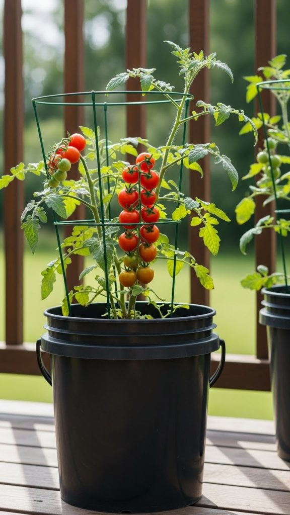 cherry tomatoes as Vegetables You Can Grow in Buckets