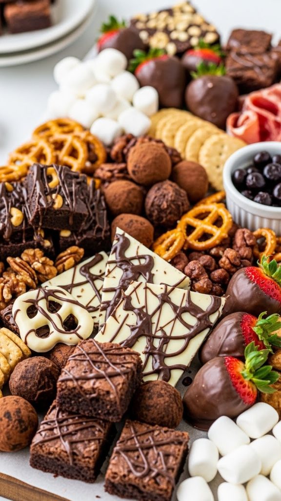 Chocolate New Year’s Eve Charcuterie Board